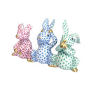 Herend The Three Wise Bunnies Fishnet Figurine