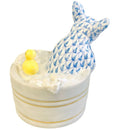 Herend Bulldog in a Bath Tub Fishnet Figurine
