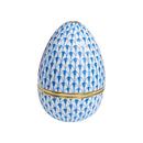 Herend Fishnet Egg-shaped Bonbonniere - Blue