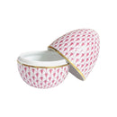 Herend Fishnet Egg-shaped Bonbonniere - Pink