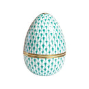 Herend Fishnet Egg-shaped Bonbonniere - Green