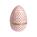Herend Fishnet Egg-shaped Bonbonniere - Red