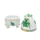 Herend Apponyi Green Egg-shaped Bonbonniere with Rabbits