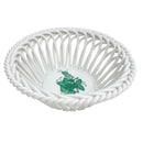 Herend Apponyi Green Hand-Woven Basket (Large)