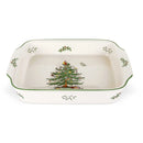 Spode Christmas Tree Rectangular Handled Dish 15 x 11ins