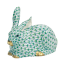 Herend Rabbit Sitting Down Fishnet Figurine