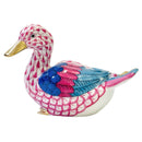 Herend Mallard Duck Fishnet Figurine