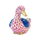 Herend Mallard Duck Fishnet Figurine