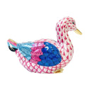 Herend Mallard Duck Fishnet Figurine