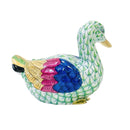Herend Mallard Duck Fishnet Figurine