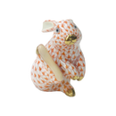 Herend Rabbit Scratching Fishnet Figurine