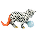 Herend Kitten with Yarn Fishnet Figurine