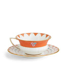 Wedgwood Wonderlust Peony Diamond Teacup and Saucer