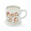 Royal Worcester Wrendale Designs Family Christmas Mug & Coaster Set (Birds)