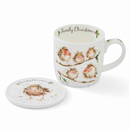 Royal Worcester Wrendale Designs Family Christmas Mug & Coaster Set (Birds)