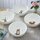 Royal Worcester Wrendale Designs Deep Bowl (Badger, Hare, Squirrel, Fox) Set of 4