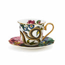 Spode Creatures of Curiosity Teacup & Saucer - Fluted (Snake/Black)