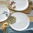 Royal Worcester Wrendale Designs Coupe Dinner Plate (Badger, Hedgehog, Fox, Owl) Set of 4