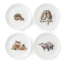 Royal Worcester Wrendale Designs Coupe Side Plate (Badger, Hedgehog, Fox, Owl) Set of 4