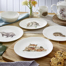 Royal Worcester Wrendale Designs Coupe Side Plate (Badger, Hedgehog, Fox, Owl) Set of 4