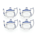 Spode Blue Italian Teapot Napkin Rings, Set of 4