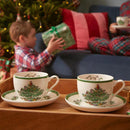 Spode Christmas Tree Teacup & Saucer in Gift Box