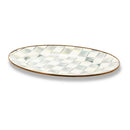 MacKenzie-Childs Sterling Check Oval Platter Small