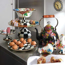 MacKenzie-Childs Butterfly Flower Market Large Compote - White