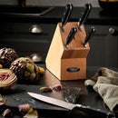 Stellar Sabatier IS 5 Piece Knife Block Set, Wood
