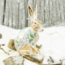 Royal Crown Derby Winter Hare Paperweight