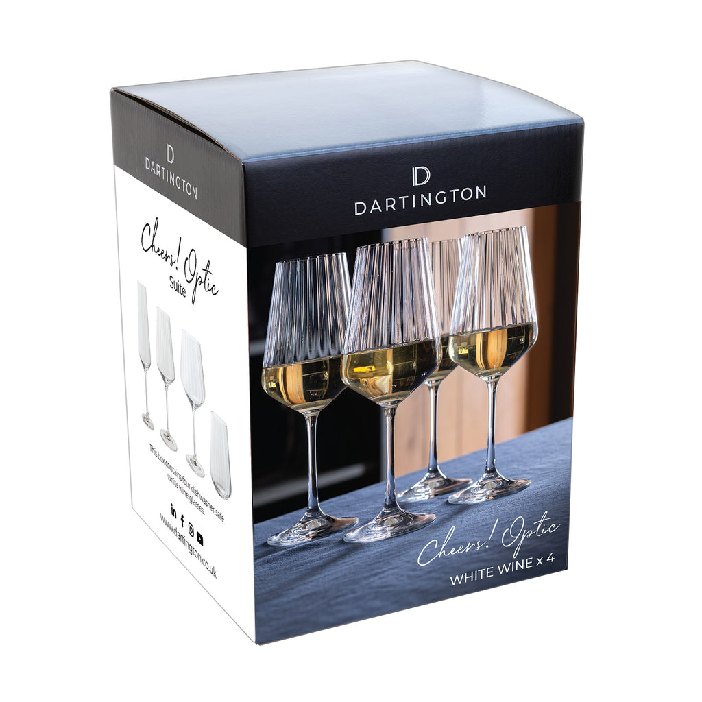 Dartington Cheers! Optic White Wine, Set of 4 – SinclairsCollectables