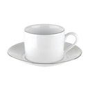 Royal Worcester Classic Platinum Coffee Cup and Saucer set of 4