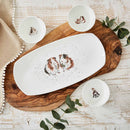 Royal Worcester Wrendale Designs 3 Bowl and Tray Set (Guinea Pigs)