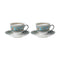 Wedgwood Florentine Turquoise Cups & Saucers, Set of 2
