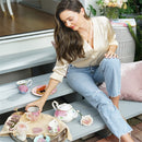 Royal Albert Miranda Kerr Friendship Coral 3 Piece Set - Plate, Teacup & Saucer