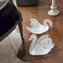 Lalique Swan Head Up Sculpture, Clear