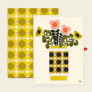 Orla Kiely Tea Towels Atomic Flower Dandelion, Set of 2