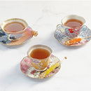 Wedgwood Butterfly Bloom Blue and Pink Teacup and Saucer