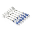 Spode Blue Italian Pastry Forks Set of 6