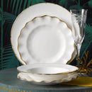 Royal Crown Derby Darley Abbey Pure Gold Fluted Dessert Plate