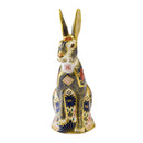 Royal Crown Derby Old Imari Solid Gold Band Hare Paperweight