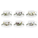 Portmeirion Botanic Garden Teacup and Saucer (Traditional) Set of 6