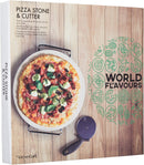 Kitchen Craft Italian Pizza Stone & Cutter Set