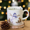 Royal Worcester Wrendale Designs Gathered All Around Snowman Mug
