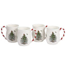 Spode Christmas Tree Peppermint Mug Set of 4