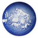 Bing & Grondahl Mothers Day Plate 2007 - Arctic Fox With Cubs