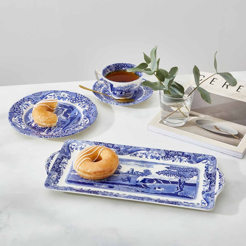 Spode blue italian sandwich tray top