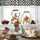 MacKenzie-Childs Flower Market 2 Quart Tea Kettle - White