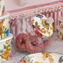 MacKenzie-Childs Flower Market Cookie Jar With Enamel Lid - White