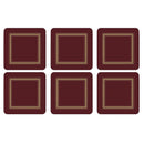 Pimpernel Classic Burgundy Coasters Set of 6